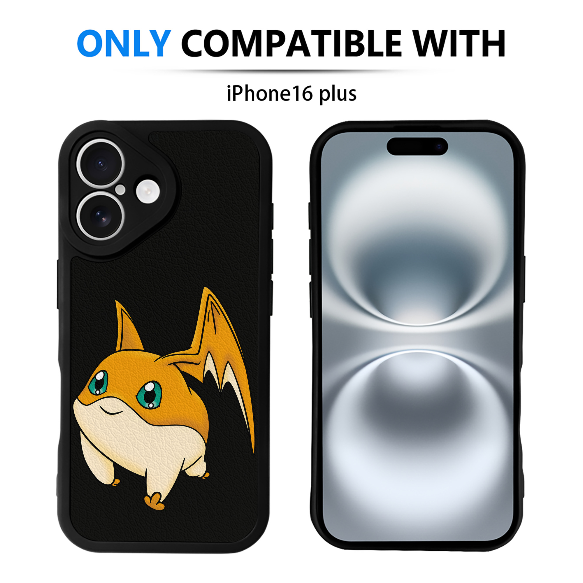 （画像用） Digimon デジタルモンスター/デジモン 【iPhone 16シリーズ対応】シリコンスマホケース（レザー調） 材質：シリコン